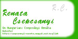 renata csepcsanyi business card
