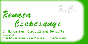 renata csepcsanyi business card